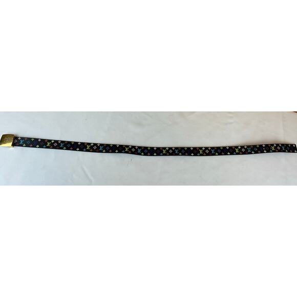 Louis Vuitton Belt, Black with Multicolor Monogram - Size 32 main image 6